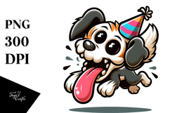 Silly Skull with Birthday Hat PNG Product Image 1