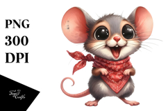 Mouse Standing in Bandana Clipart Product Image 1