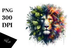Abstract Lion Illustration, High-Res PNG Product Image 1
