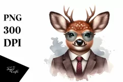 Funny Deer Portrait Retro es | Sublimation Clipart Product Image 3