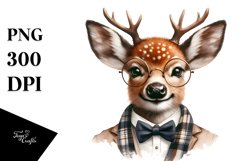 Funny Deer Portrait Retro es | Sublimation Clipart Product Image 3