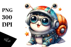 Energetic Punk Baby Snail PNG Product Image 1