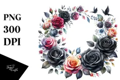 Colorful Sunflower Floral Frame PNG Product Image 1