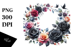 Colorful Sunflower Floral Frame PNG Product Image 1