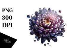 Glossy Chrysanthemum with Metalic Insertions | Sublimation Product Image 1