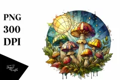 Detailed Stained Mushroom PNG Product Image 3