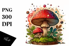 Detailed Stained Mushroom PNG Product Image 3