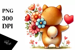 View from Behind Shiba Inu Heart Shape PNG Product Image 1