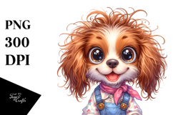 Cute Baby Brittany with Big Eyes PNG Product Image 1