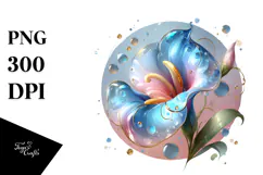 Abstract Glossy Sweet Pea PNG Product Image 1