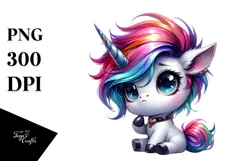 Cute Unicorn Drawing PNG Product Image 1