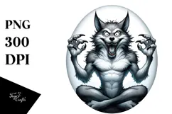 Funny Werewolf Digital Painting PNG Product Image 1