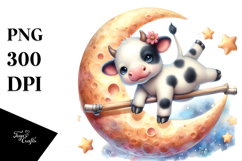 Playful Cow Clipart Product Image 1