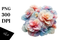 Shiny Begonia Abstract PNG Product Image 1