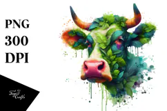Abstract Watercolor Cow, 20 oz Tumbler Product Image 1