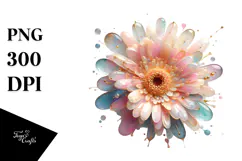 Abstract Pastel Glossy Gerbera , 20 oz Tumbler Product Image 1