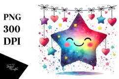 Colorful Smiling Star PNG Product Image 1