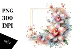 Colorful Pastel Orchid PNG Product Image 1