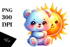 Cute Colorful Baby Bear Clipart Product Image 1