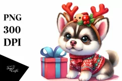 Expressive Baby Siberian Husky, Transparent PNG Product Image 3