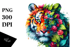 Vibrant Watercolor Tiger, 20 oz Tumbler Product Image 1