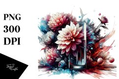 Artistic Filled with Large Dahlia | Clipart Product Image 1