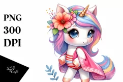 Beach Towel Baby Unicorn | Clipart Product Image 3