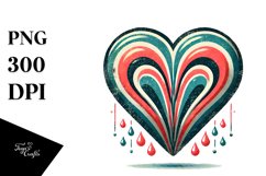 Retro Heart PNG Product Image 1