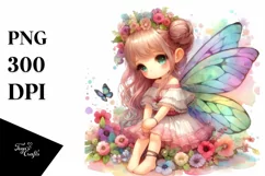Colorful Small Cute Fairy | Clipart Product Image 3