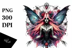 Vibrant Gothic Fairy, Transparent PNG Product Image 1