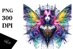 Vibrant Gothic Fairy, Transparent PNG Product Image 1