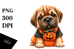 Expressive Baby Mastiff for Halloween PNG Product Image 1