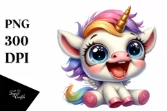 Funny Baby Unicorn, High-Res PNG Product Image 3