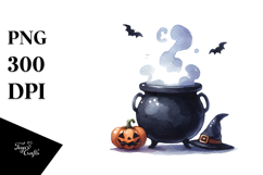 Funny Halloween Cauldron Clipart Product Image 1
