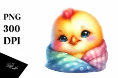 Colorful Cuddling Chicken | Clipart Product Image 3