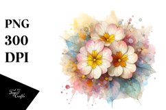 Abstract Wooden Stained Primrose PNG Product Image 1