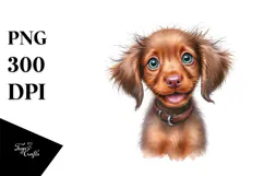Watercolor Baby Vizsla PNG Product Image 1