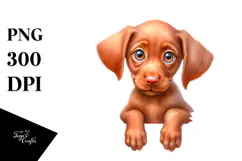 Watercolor Baby Vizsla PNG Product Image 1