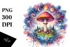 Celestial Mushroom Tarot, High-Quality PNG Product Image 1