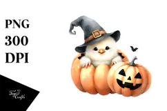 Cute Halloween Baby Chicken PNG Product Image 1