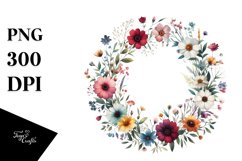 Watercolor Wild Flowers,White Background | Clipart Product Image 3