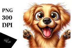 Crazy Looking Golden Retriever PNG Product Image 1