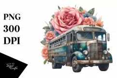 Vintage Dirty Bus with Huge Flowers Product Image 3