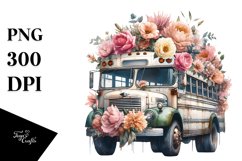 Vintage Dirty Bus with Huge Flowers Product Image 1