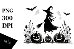 Simple Haloween Witch PNG Product Image 1