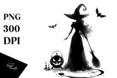 Simple Haloween Witch PNG Product Image 1
