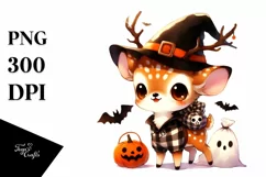 Scary Bunny Halloween Clipart PNG Product Image 1