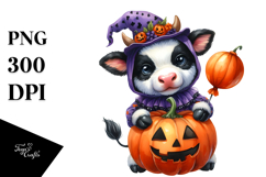Baby Cow Halloween PNG Product Image 1