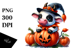 Baby Cow Halloween PNG Product Image 1