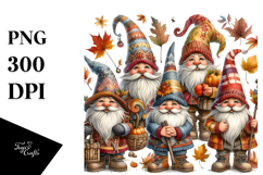 Detailed Autumn Gnome PNG Product Image 1